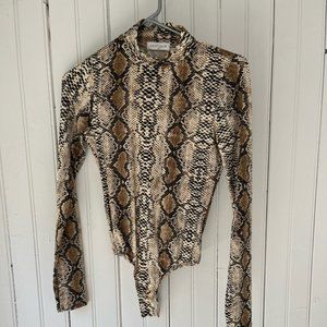 Vestique Snake Print Bodysuit